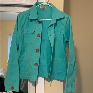 Seafoam green fitted jacket